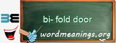 WordMeaning blackboard for bi-fold door